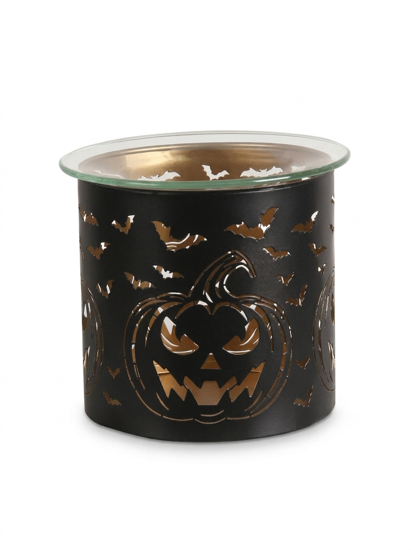 Black Pumpkin Metal Tealight Burner