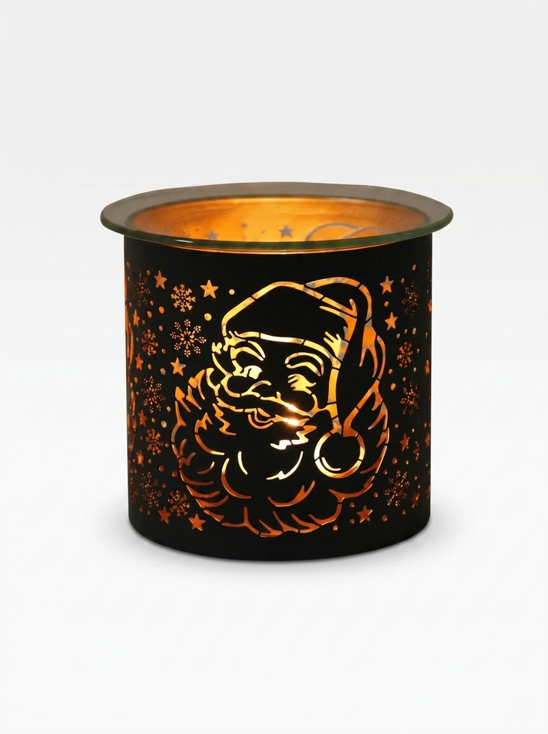 Black Santa  Metal Tealight Burner