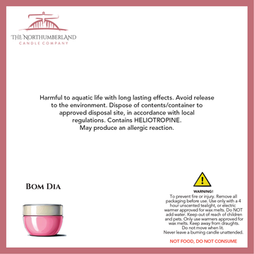 Bom Dia 50g Snap Bar - safety label, ingredients and warnings