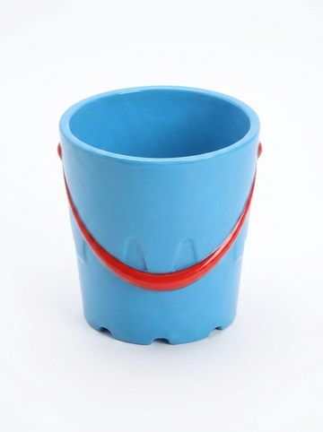 Ceramic Bucket Shaped Mug and Spade Spoon