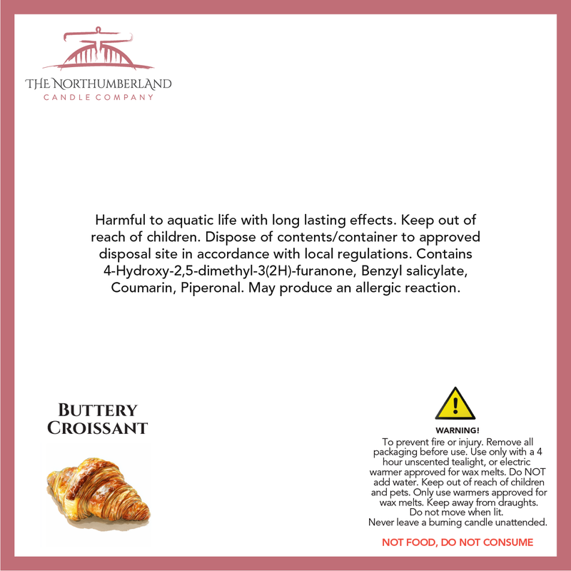 Buttery Croissant 50g Snap Bar - safety label, ingredients and warnings