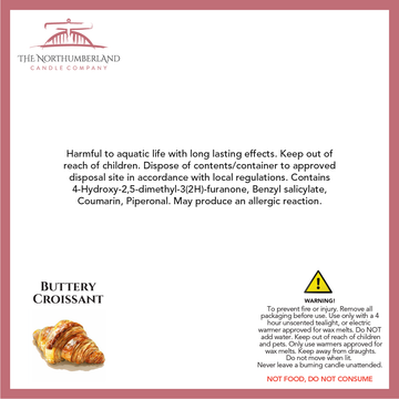 Buttery Croissant 50g Snap Bar - safety label, ingredients and warnings