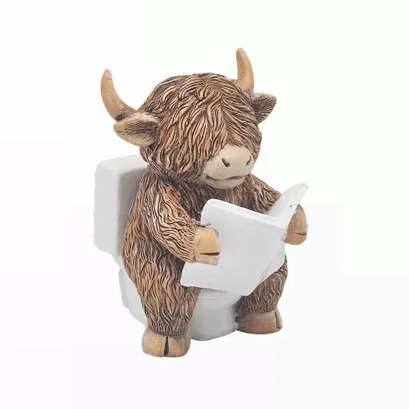 Highland Cow Figurines - 1 Piece PER ORDER - Home Decor Polyresin 15x6x12cm