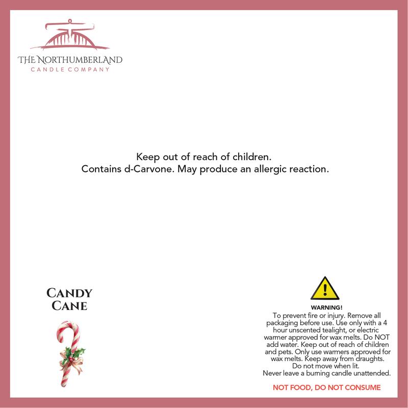 Candy Cane - safety label, ingredients and warnings