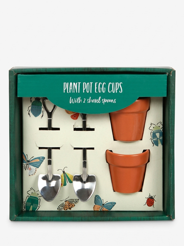 Ceramic Egg Cup & Shovel Spoon