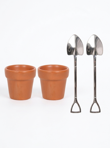 Ceramic Egg Cup & Shovel Spoon