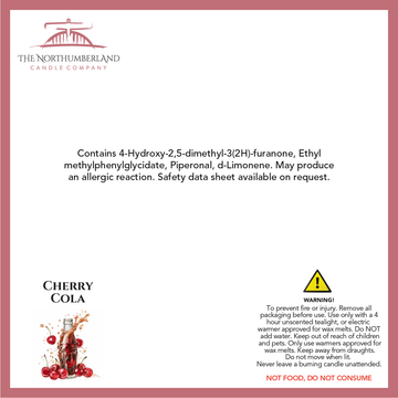 Cherry Cola 50g Snap Bar - safety label, ingredients and warnings