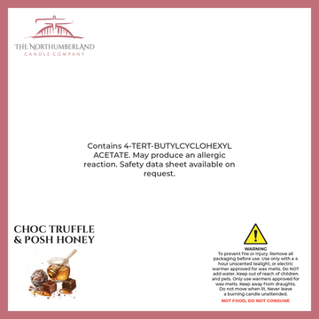 Chocolate Truffle & Posh Honey 50g Snap Bar - safety label, ingredients and warnings