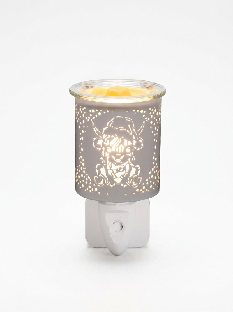 Christmas Highland Cow Plug In Burner