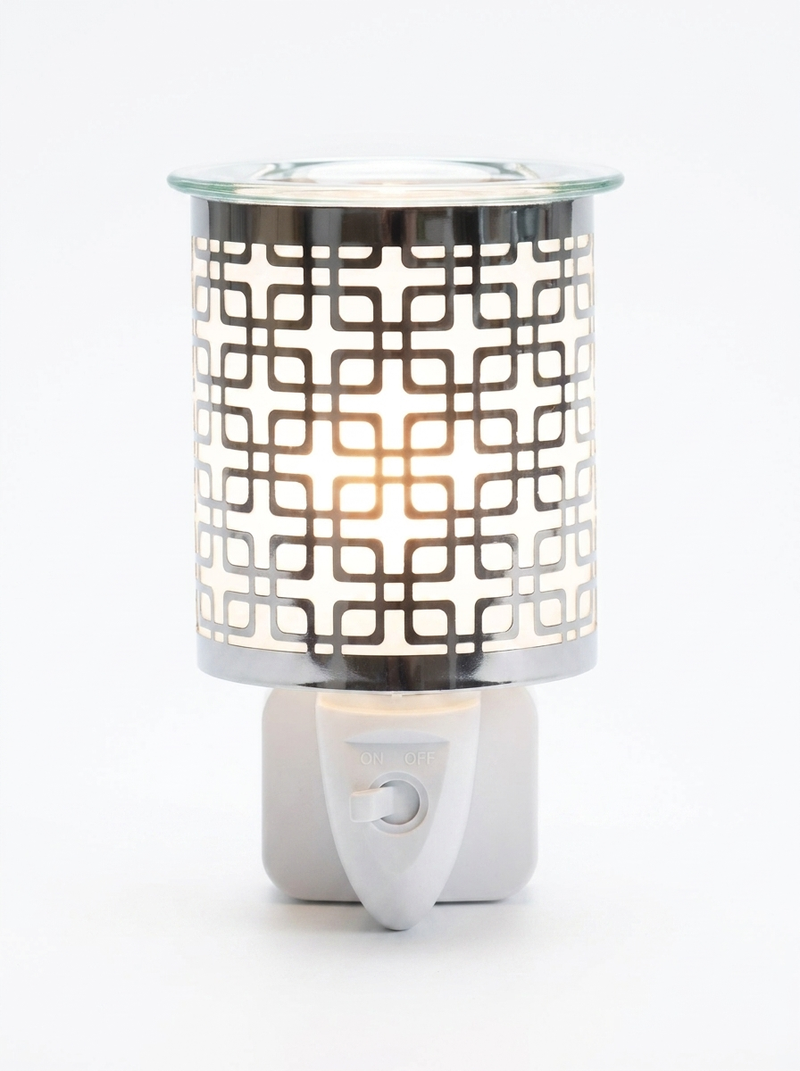 Chrome Squares Plug In Wax Melter