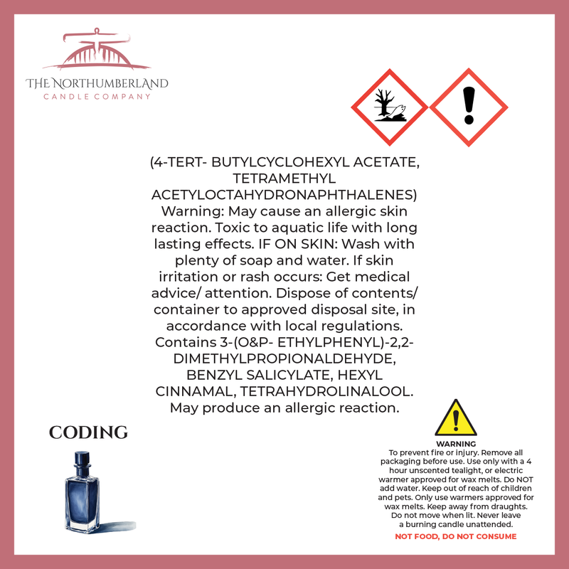 Coding 50g Snap Bar - safety label, ingredients and warnings
