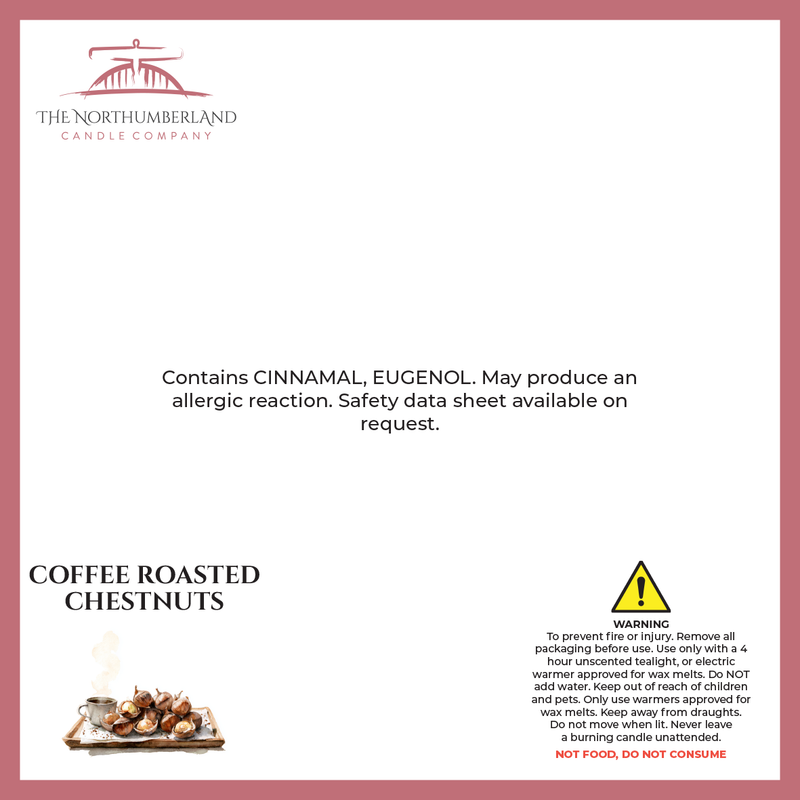 Coffee Roasted Chestnuts 50g Snap Bar - safety label, ingredients and warnings