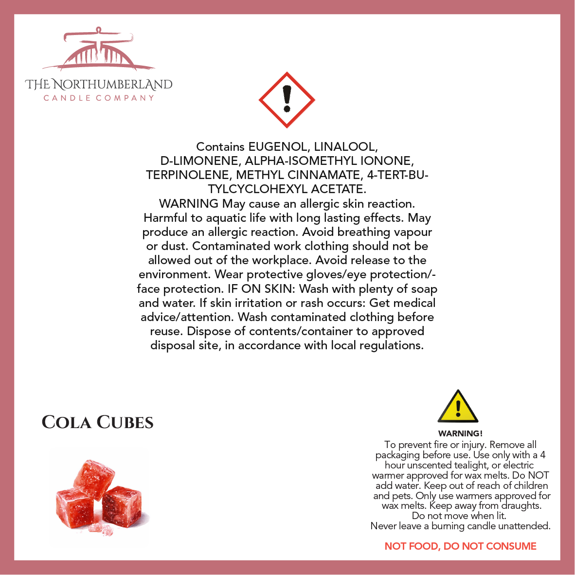 Cola Cubes 50g Snap Bar | The Northumberland Candle Company ...