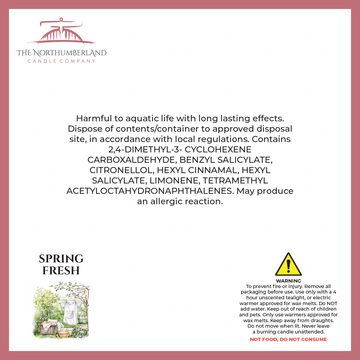 Spring Fresh (Spring Awakening) 50g Snap Bar - safety label, ingredients and warnings