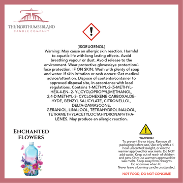 Enchanted Flowers 50g Snap Bar - safety label, ingredients and warnings
