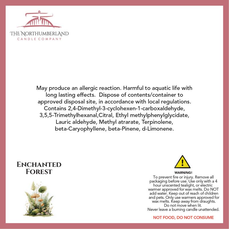 Enchanted Forrest 50g Snap Bar - safety label, ingredients and warnings