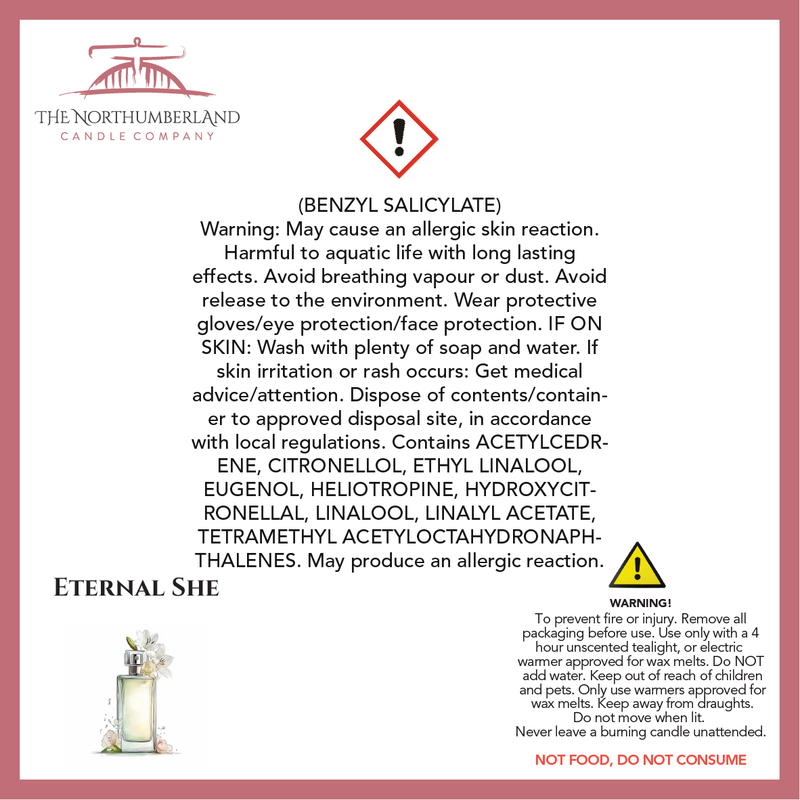 Eternal She 50g Snap Bar - safety label, ingredients and warnings