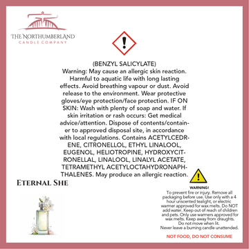 Eternal She 50g Snap Bar - safety label, ingredients and warnings