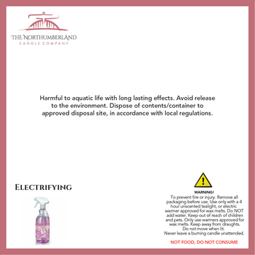 Electrifying 50g Snap Bar - safety label, ingredients and warnings