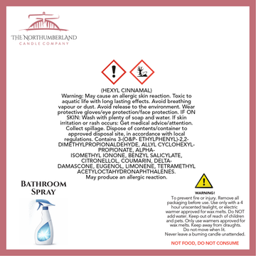 Flashy Bathroom 50g Snap Bar - safety label, ingredients and warnings