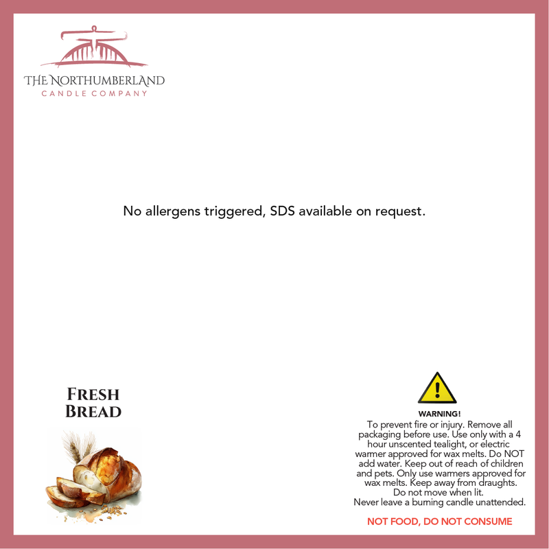 Fresh Bread 50g Snap Bar - safety label, ingredients and warnings