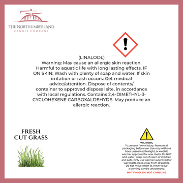Fresh Cut Grass 50g Snap Bar - safety label, ingredients and warnings
