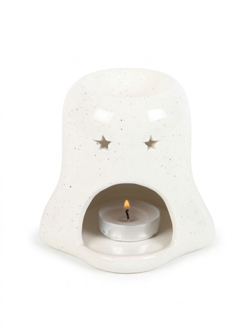 Ghost Tealight Burner with Pumpkin