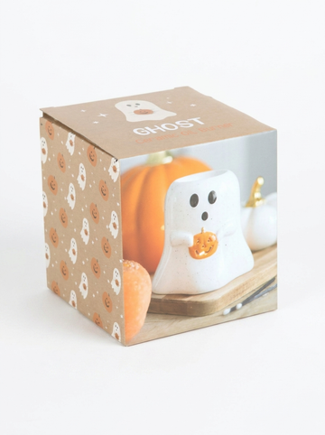 Ghost Tealight Burner with Pumpkin
