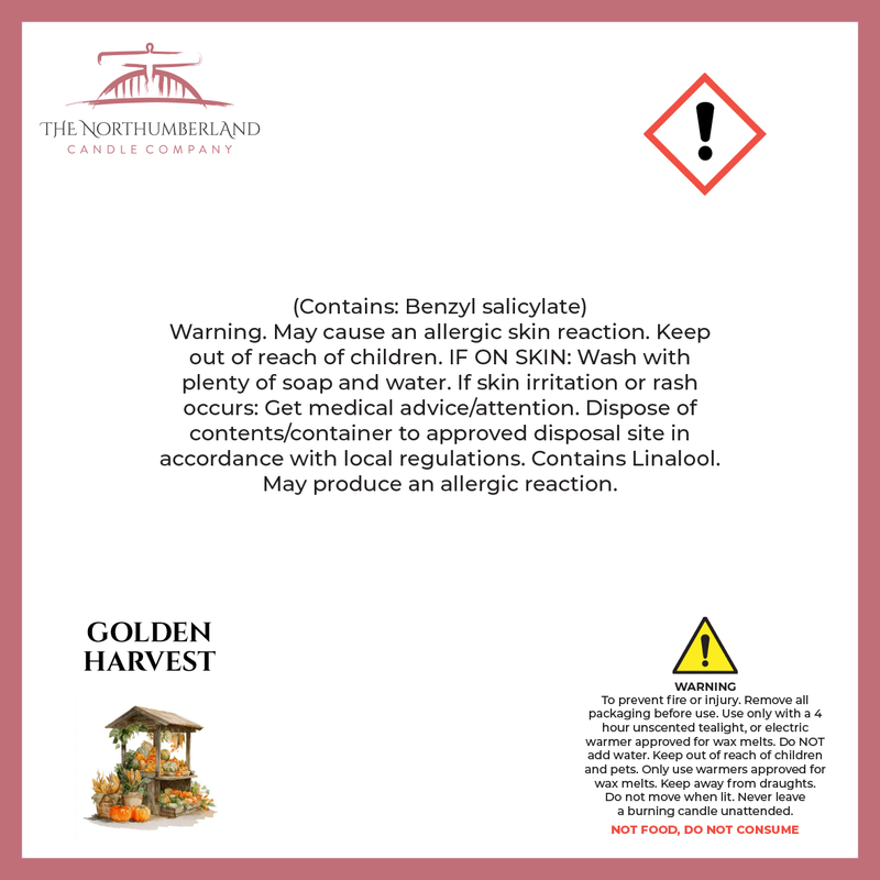 Golden Harvest 50g Snap Bar - safety label, ingredients and warnings