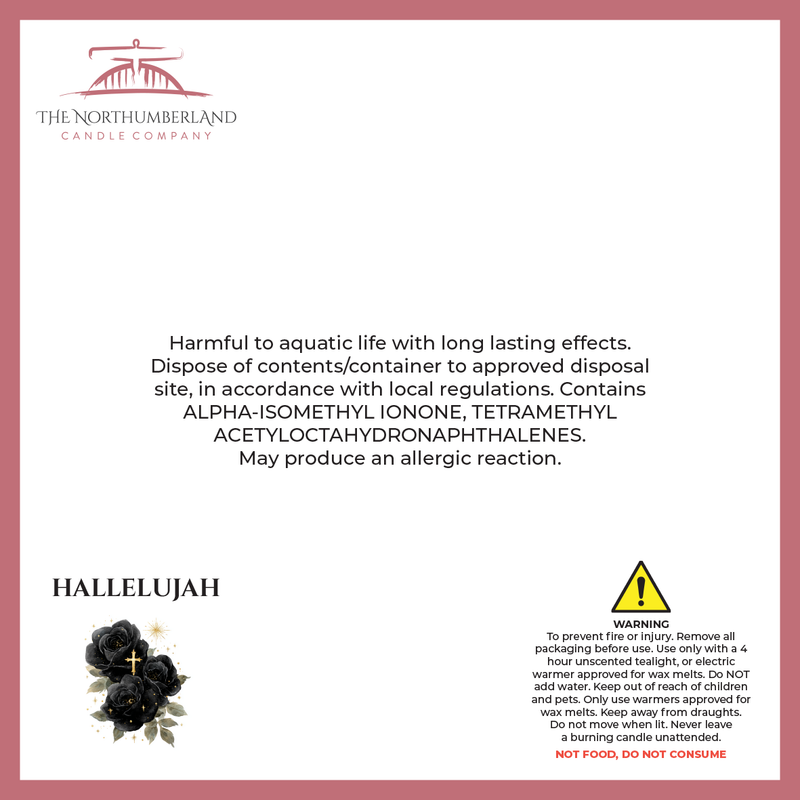 Hallelujah Inspired By Halfeti 50g Snap Bar - safety label, ingredients and warnings