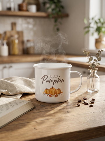 Hello Pumpkin Enamel Mug