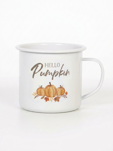 Hello Pumpkin Enamel Mug