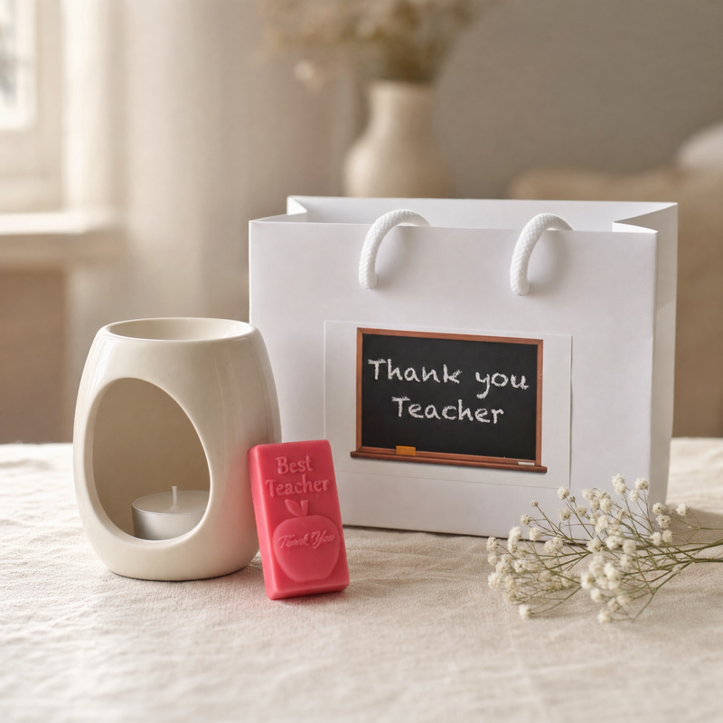 Thank You Teacher Gift Set styled on a table with the gift bag