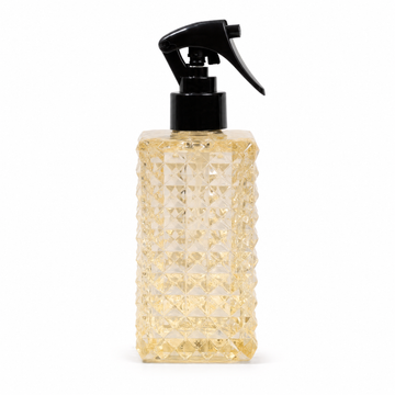 250ml Room Spray in Cashmere and Silk, champagne diamond-cut glass bottle