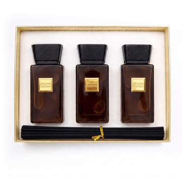 Maison Parfum Oud Wood Reed Diffuser Set - Open Gift Box