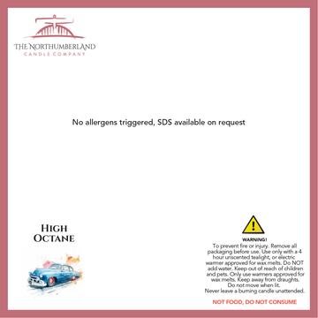 High Octane Musk 50g Snap Bar - safety label, ingredients and warnings