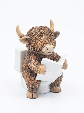 Highland Cow Figurines - 1 Piece PER ORDER - Home Decor Polyresin 15x6x12cm