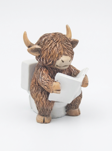 Highland Cow Figurines - 1 Piece PER ORDER - Home Decor Polyresin 15x6x12cm