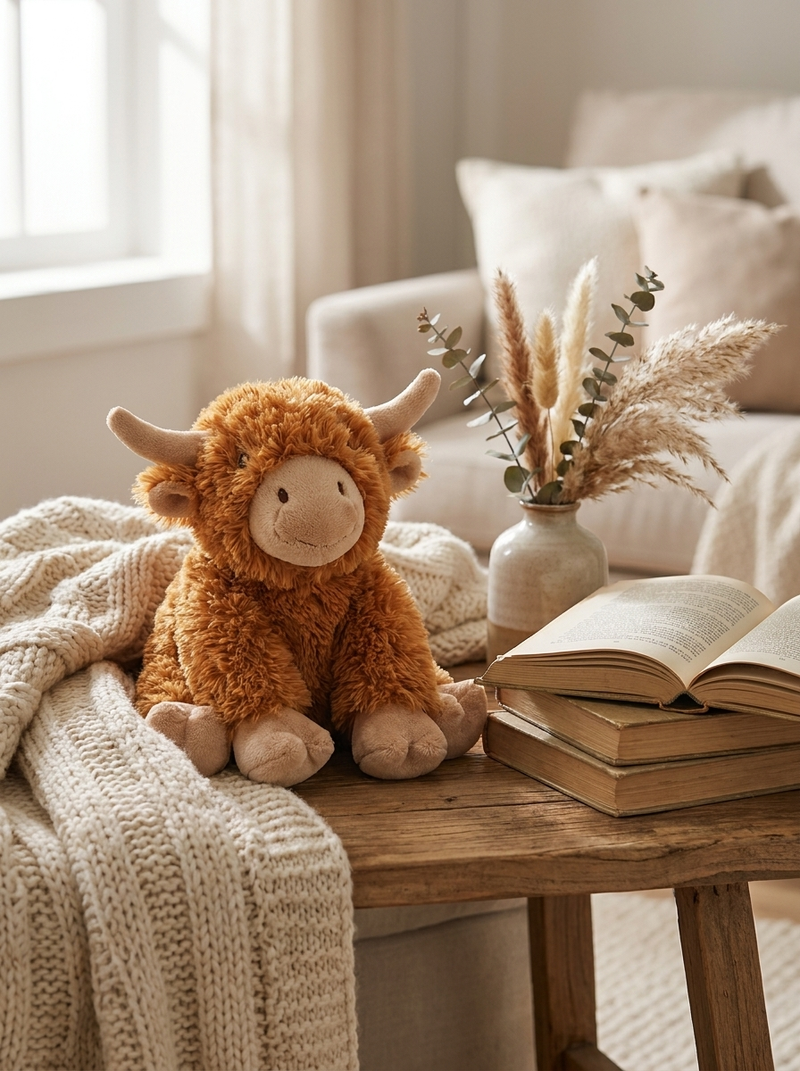 Highland Cow Plush 18cm x 16cm x 21cm