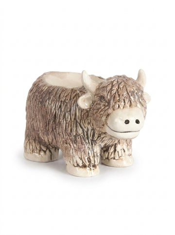 Highland Cow Tealight Wax Melt Burner, Ceramic