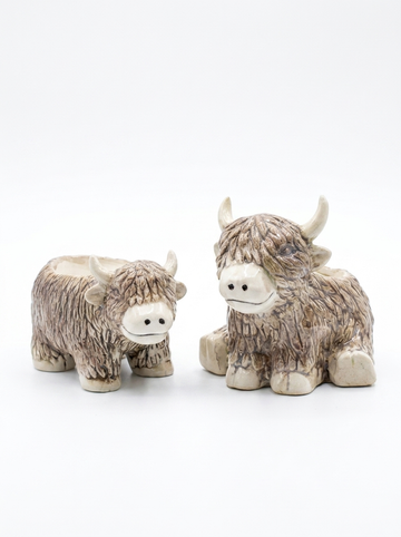 Highland Cow Tealight Wax Melt Burner, Ceramic