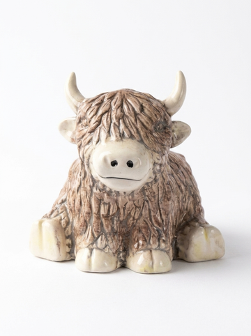 Highland Cow Tealight Wax Melt Burner, Ceramic