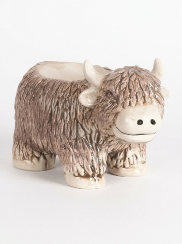 Highland Cow Tealight Wax Melt Burner, Ceramic