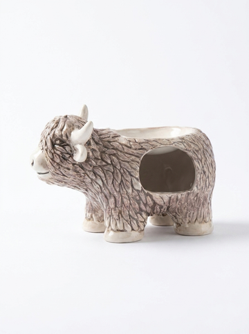 Highland Cow Tealight Wax Melt Burner, Ceramic