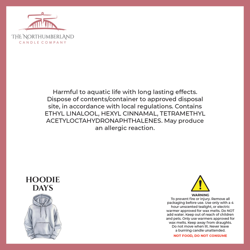Hoodie Days 50g Snap Bar - safety label, ingredients and warnings