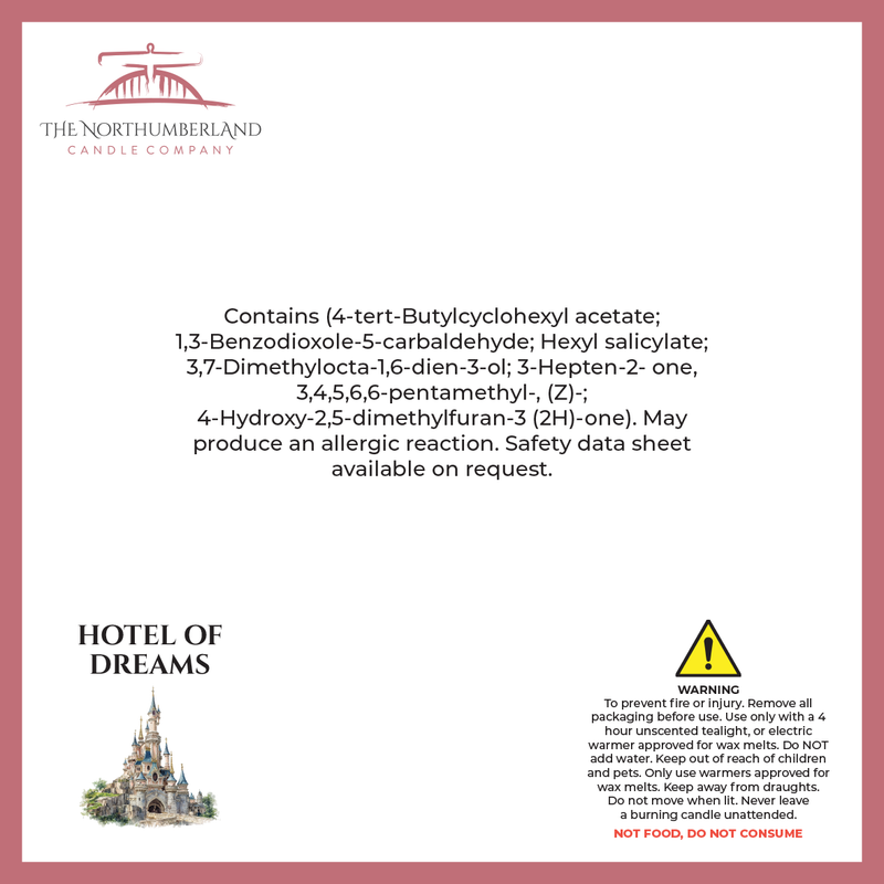 Hotel Of Dreams 50g Snap Bar - safety label, ingredients and warnings
