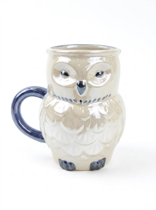 Iridescent Owl Shaped Mug
