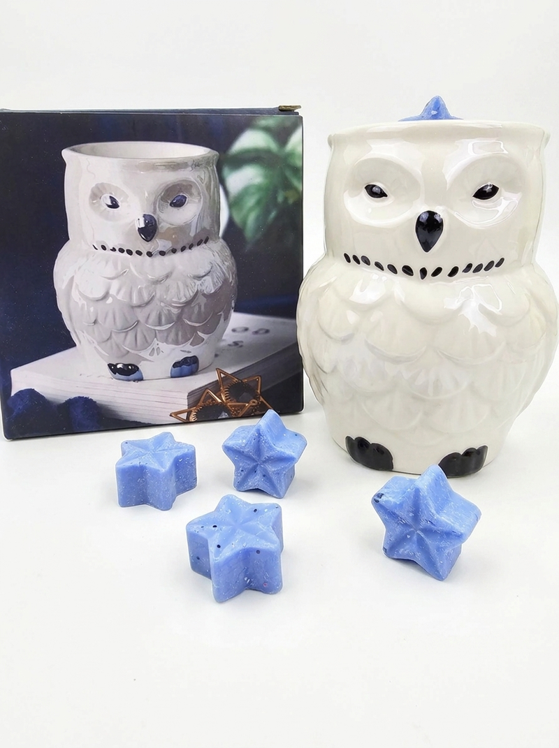 Iridescent Owl Shaped Wax Melt Burner