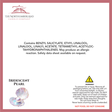 Iridescent Pearl 50g Snap Bar - safety label, ingredients and warnings