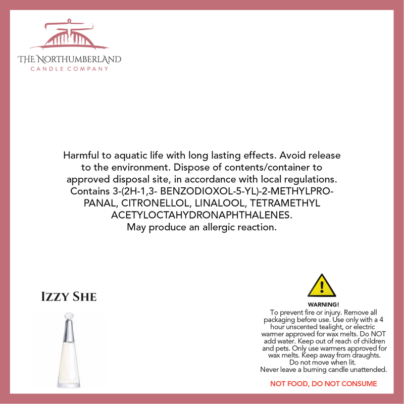 Izzy She 50g Snap Bar - safety label, ingredients and warnings